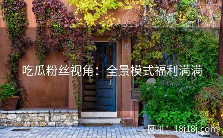 吃瓜粉丝视角：全景模式福利满满
